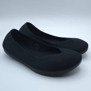 OESH Women's Size 8 Dream Ballet Flats Knit Stretchy Comfort Rounded Toe Black